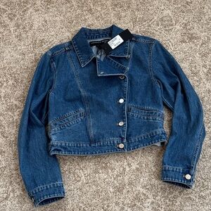 Veronica Beard jeans designer denim Enola Jean jacket in color Durango.